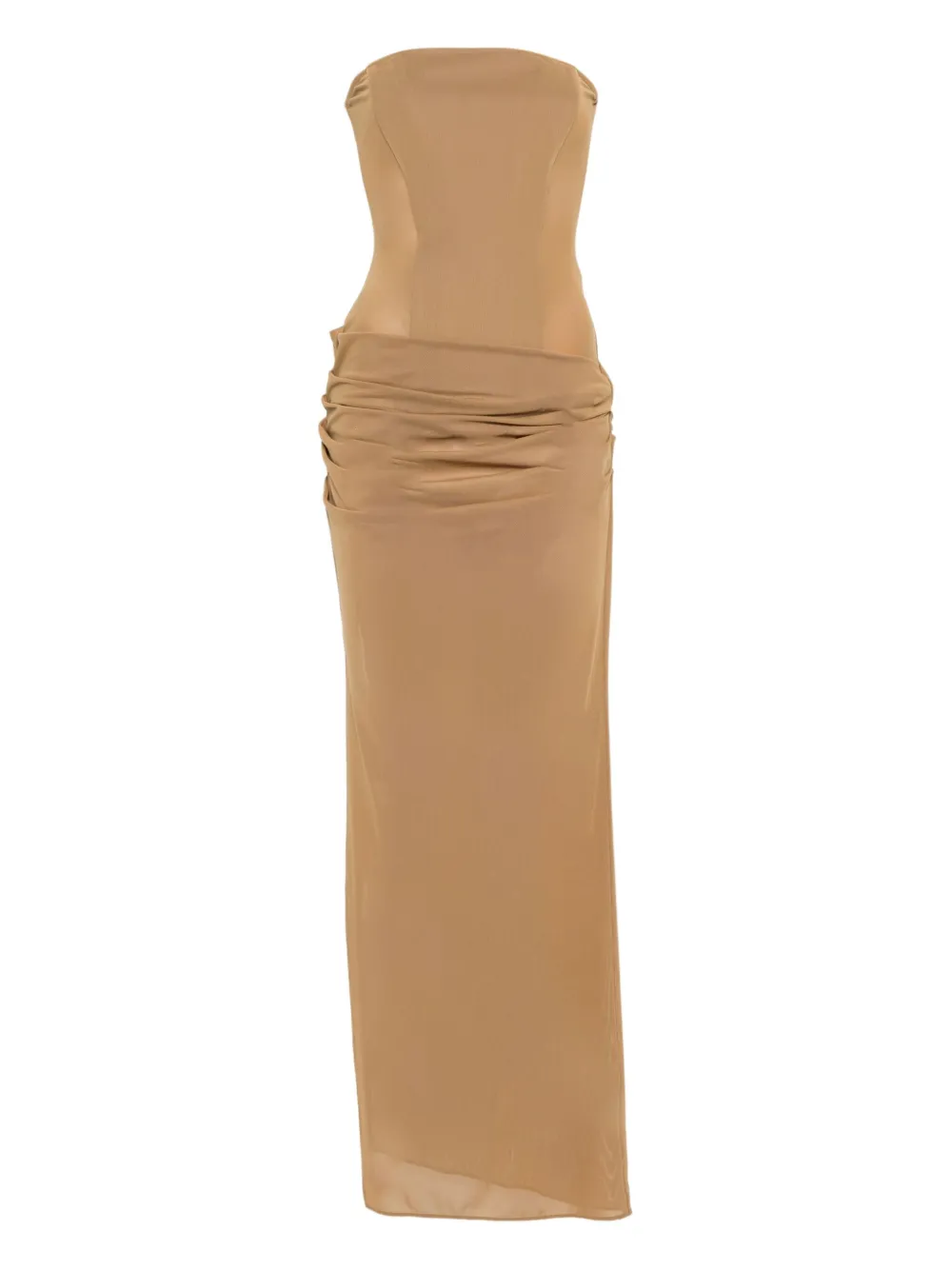 Alex Perry strapless draped maxi dress - Verde