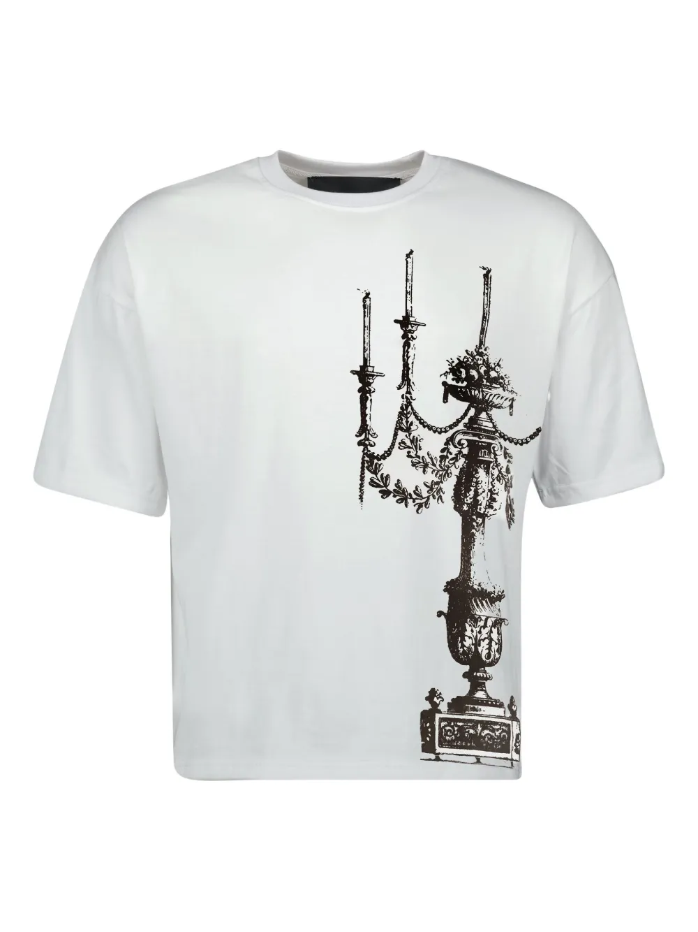 L8 Studio chandelier-print cotton T-shirt - Bianco