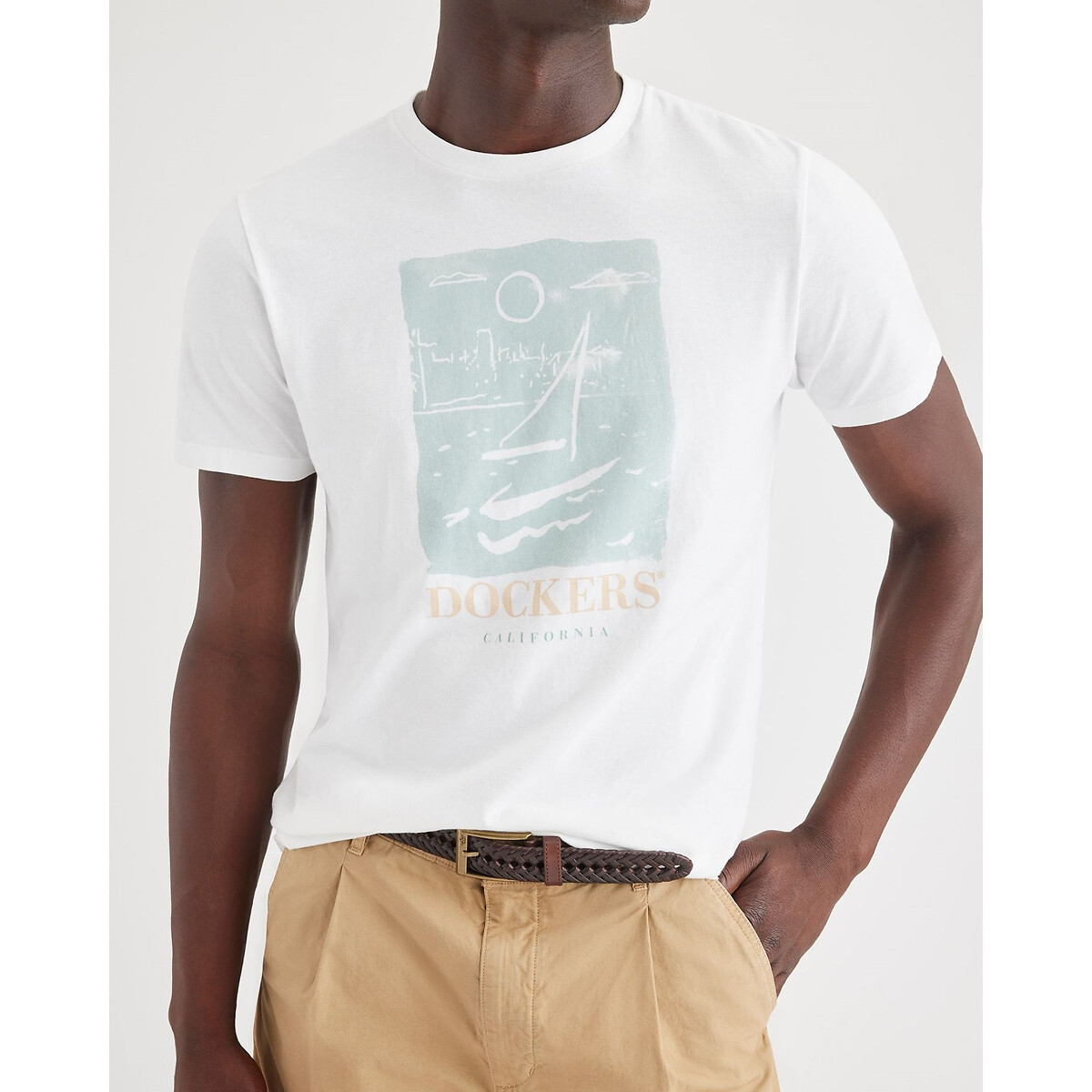 Dockers T-shirt Girocollo Dockers Bianco Uomo Taglie XS