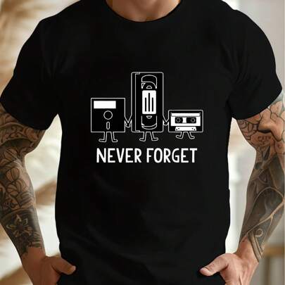 T-shirt Vintage Storage Devices, t-shirt estiva da uomo a maniche corte in puro cotone 220 g/m² con scollo tondo (1 pezzo)