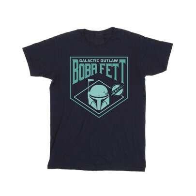 Maglietta con l'elmo galattico di Boba Fett dal libro di Boba Fett (blu navy) per uomo