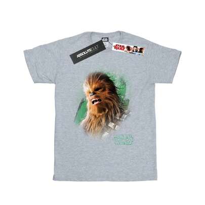 Maglietta The Last Jedi Chewbacca con spazzolatura per ragazzi (grigio sportivo)
