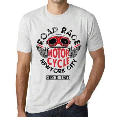 T-shirt da uomo Moto Road Race Since 1957 – Moto Road Race Since 1957 – 67 anni T-shirt grafica Idea regalo 67° compleanno Vintage Anno 1957 Novità