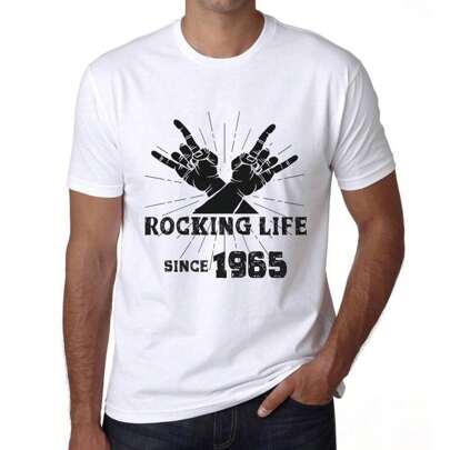 T-shirt da uomo La Vie En Rose Since 1965 – Rocking Life Since 1965 – 59 anni T-shirt grafica Idea regalo 59° compleanno Vintage Anno 1965 Novità