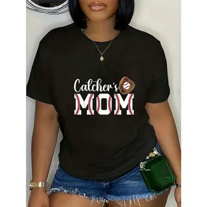 T-shirt casual "Baseball Field Mom"