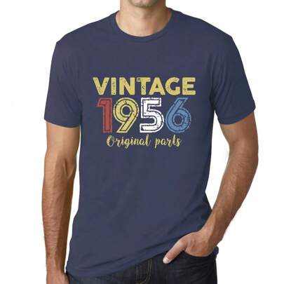 T-shirt da uomo Original Parts 1956 – Original Parts 1956 – 68 anni T-shirt grafica idea regalo 68° compleanno vintage anno 1956 nuova
