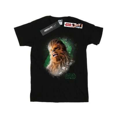 T-shirt nera con disegno di Chewbacca, l'ultimo Jedi, per bambini