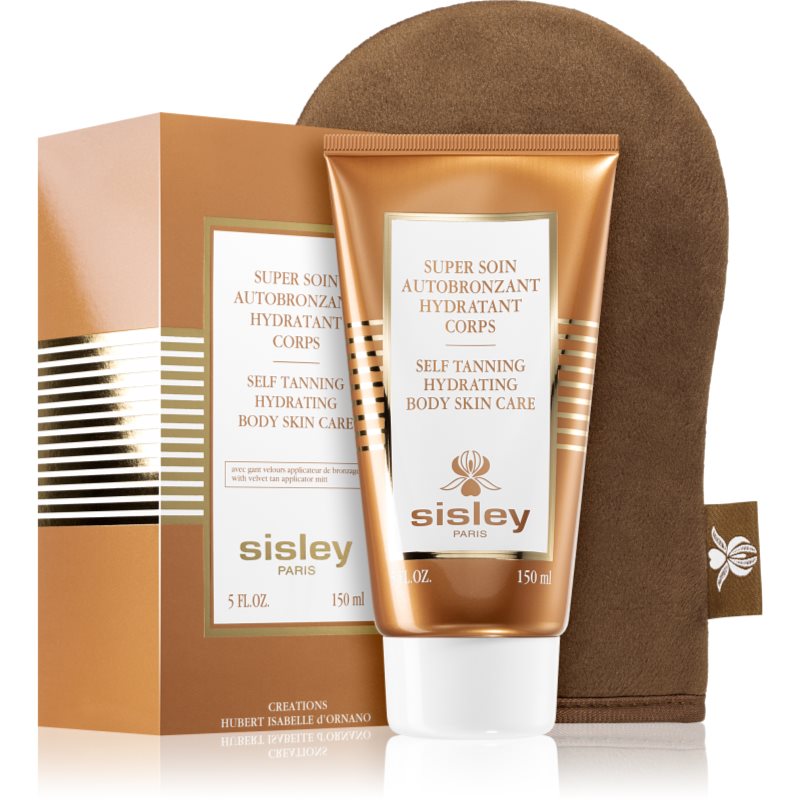 Sisley Super Soin Self Tanning Hydrating Body Skin Care Latte Autoabbronzante Corpo S Aplikační Rukavicí 150 Ml