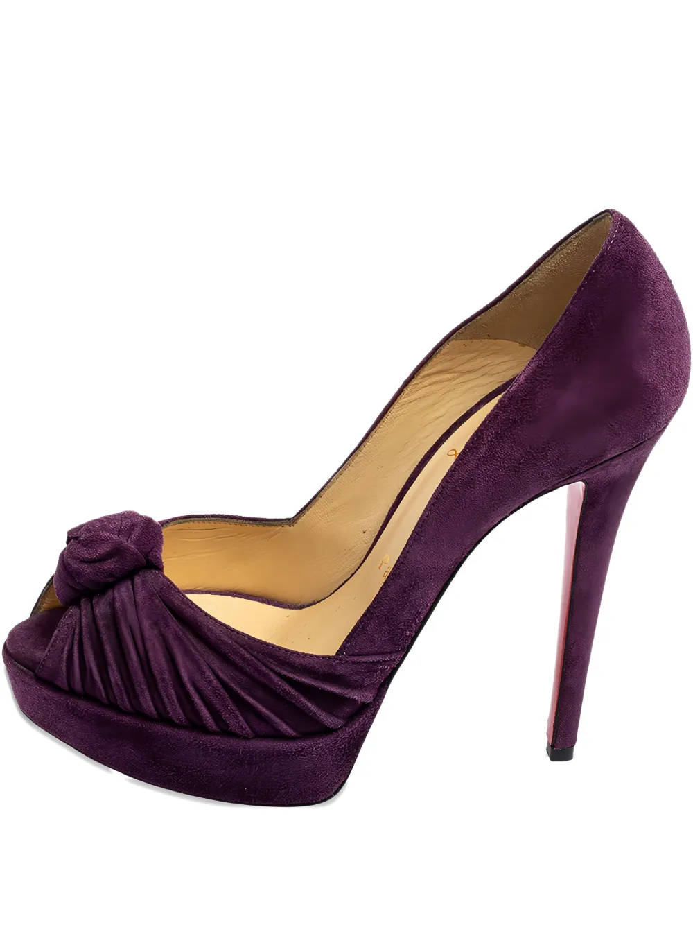 Christian Louboutin Pre-Owned peep-toe suede pumps - Viola