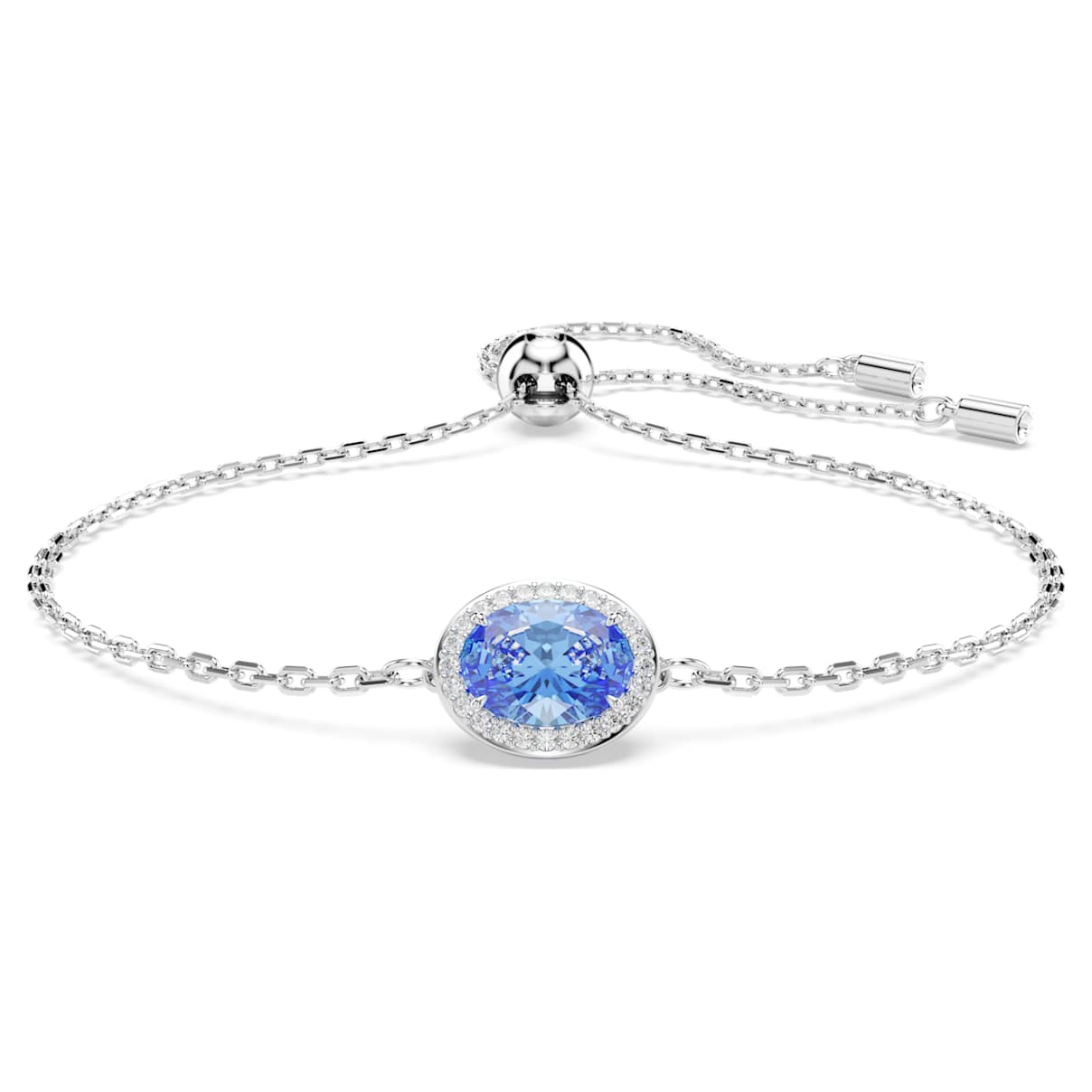 Braccialetto Constella, Taglio Oval, Blu, Placcato rodio