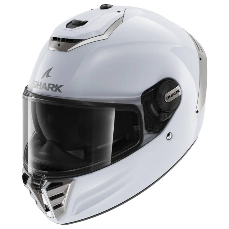 Casco Integrale Shark Spartan Rs Blank Bianco Silver Lucido M