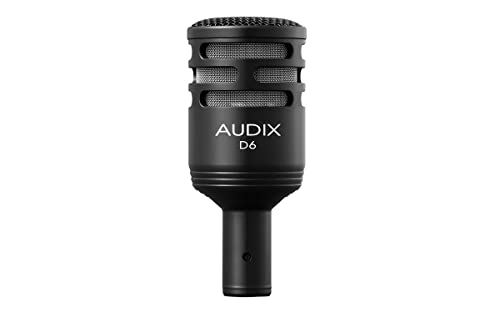 Audix D6 Studio Microphone Wired Black - Microphones (Studio Microphone, 30 - 15000 Hz, Cardioid, Wired, Xlr-3, 117 Mm)