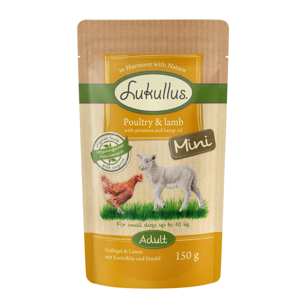 6x150g siipikarja & lammas (viljaton) Lukullus koiranruoka