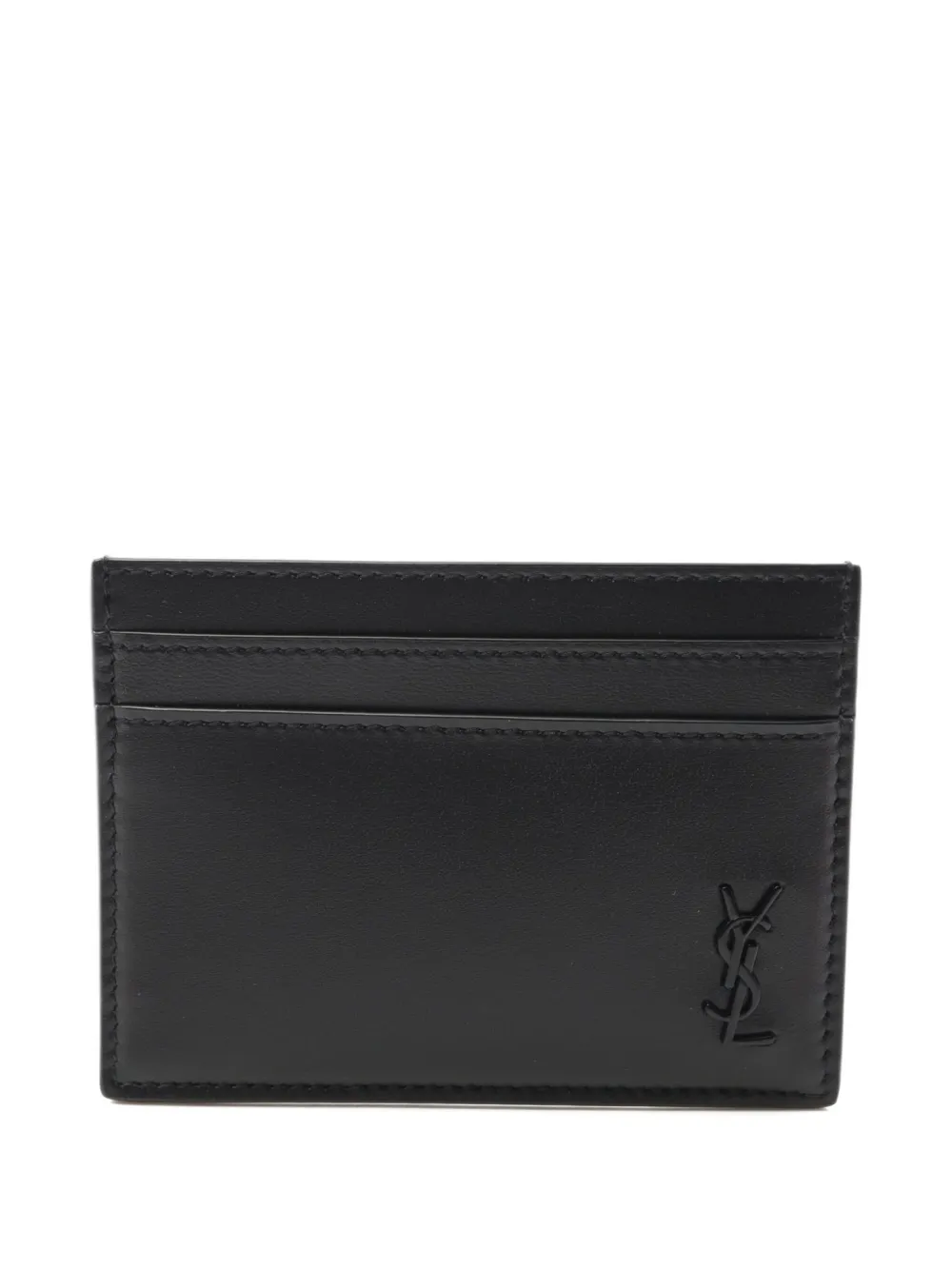Saint Laurent Pre-Owned Portacarte Tiny Cassandre YSL con placca logo anni '20 - Nero