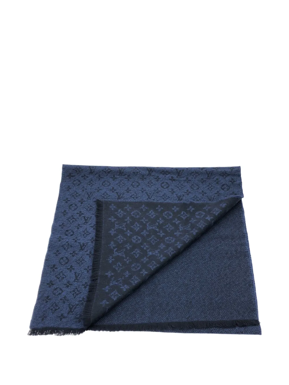 Louis Vuitton Pre-Owned 2015 wool scarf - Blu