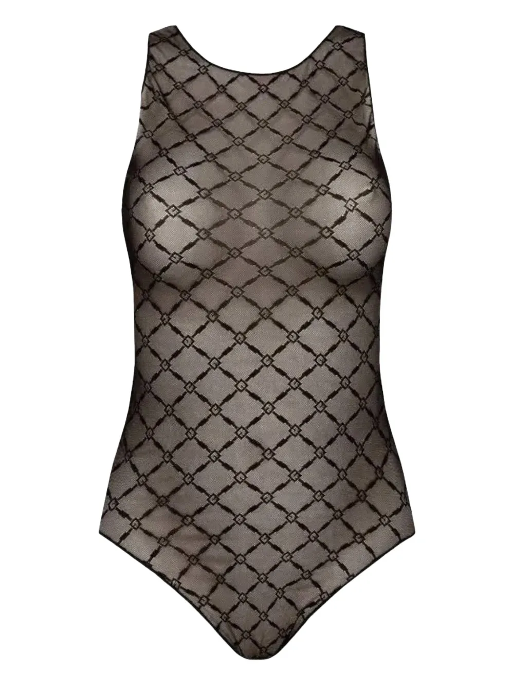 Elisabetta Franchi geometric-pattern bodysuit - Nero