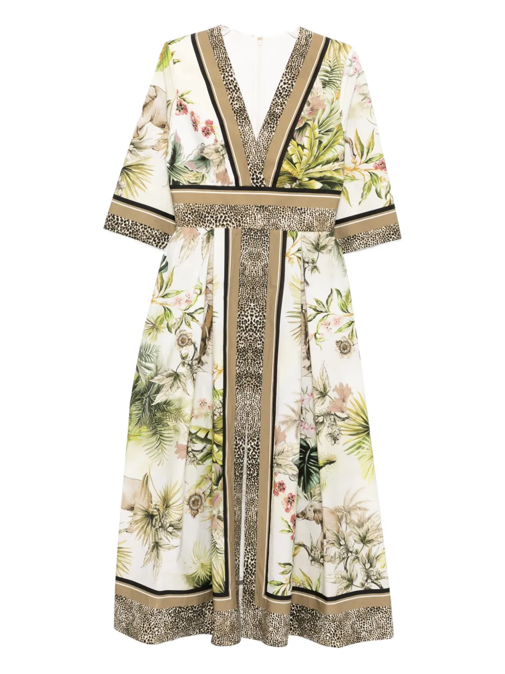 Elie Saab savannah-print dress - Verde