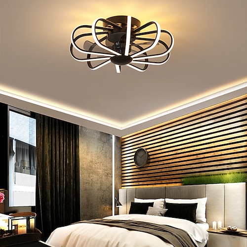 ventilatore da soffitto a led con luce ventilatore da soffitto industriale in oro bianco nero pale retrattili ventilatore lampadario a gabbia vintage 