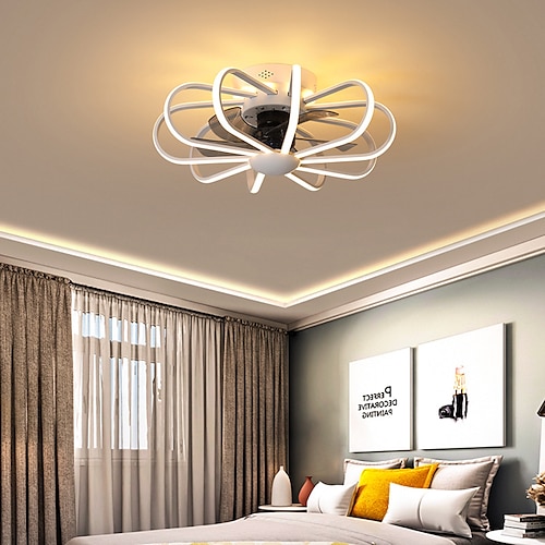 ventilatore da soffitto a led con luce ventilatore da soffitto industriale in oro bianco nero pale retrattili ventilatore lampadario a gabbia vintage 