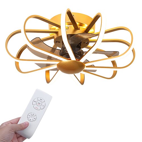 ventilatore da soffitto a led con luce ventilatore da soffitto industriale in oro bianco nero pale retrattili ventilatore lampadario a gabbia vintage 