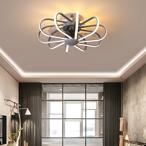 ventilatore da soffitto a led con luce ventilatore da soffitto industriale in oro bianco nero pale retrattili ventilatore lampadario a gabbia vintage 