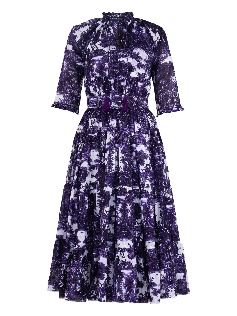 Samantha Sung Eden tiered midi dress - Viola