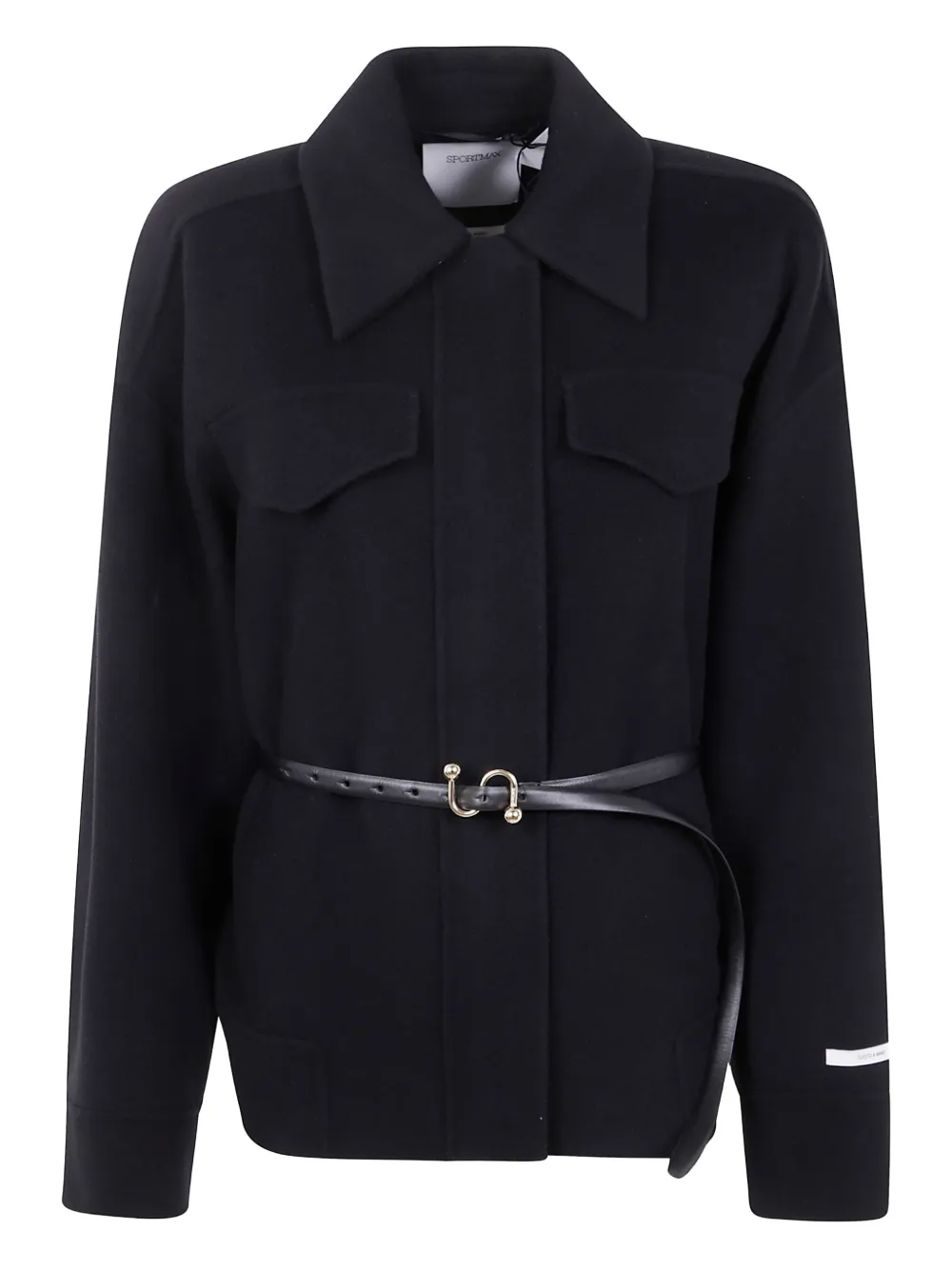 Sportmax belted wool jacket - Nero