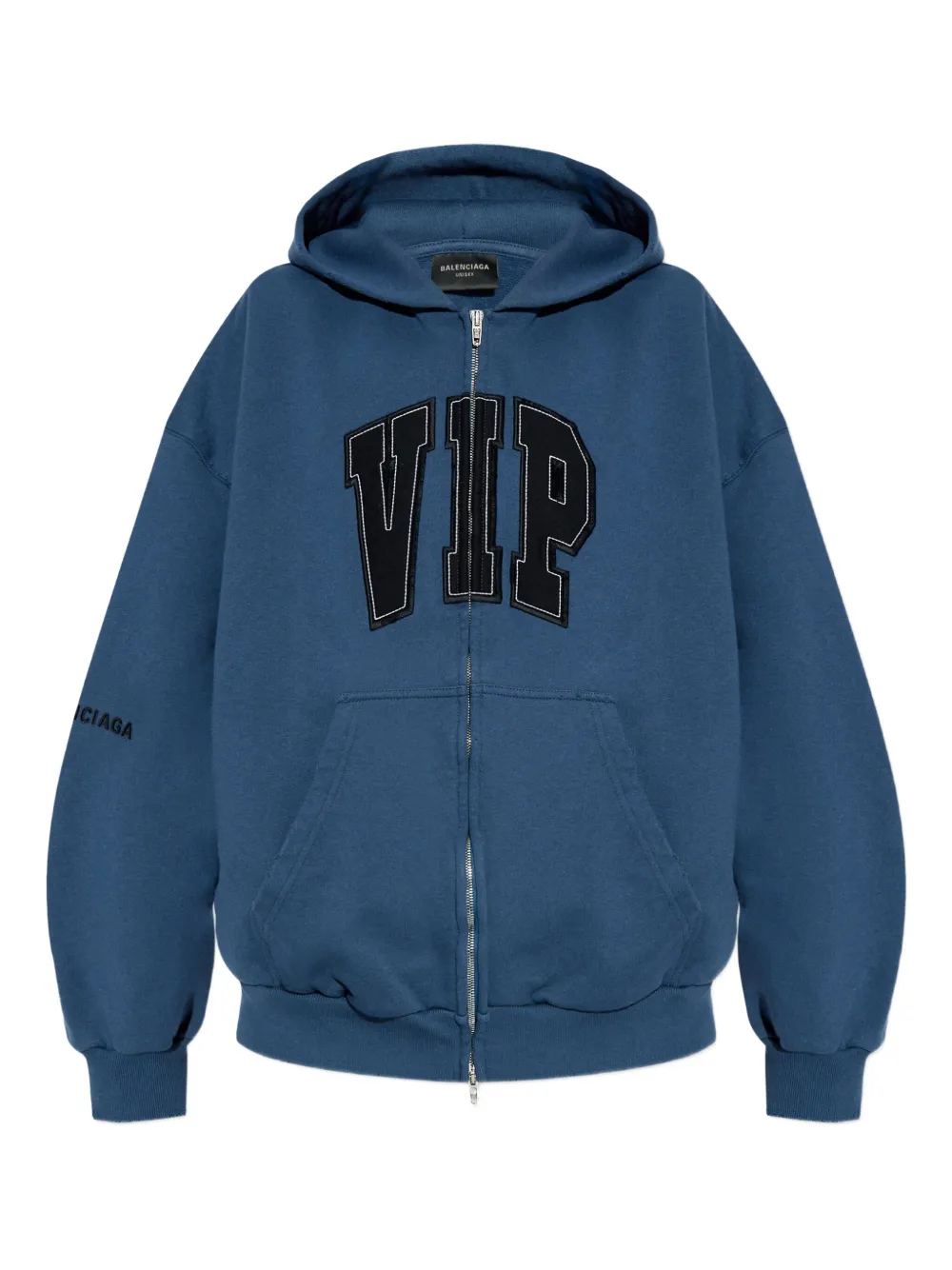 Balenciaga zip-up hoodie - Blu