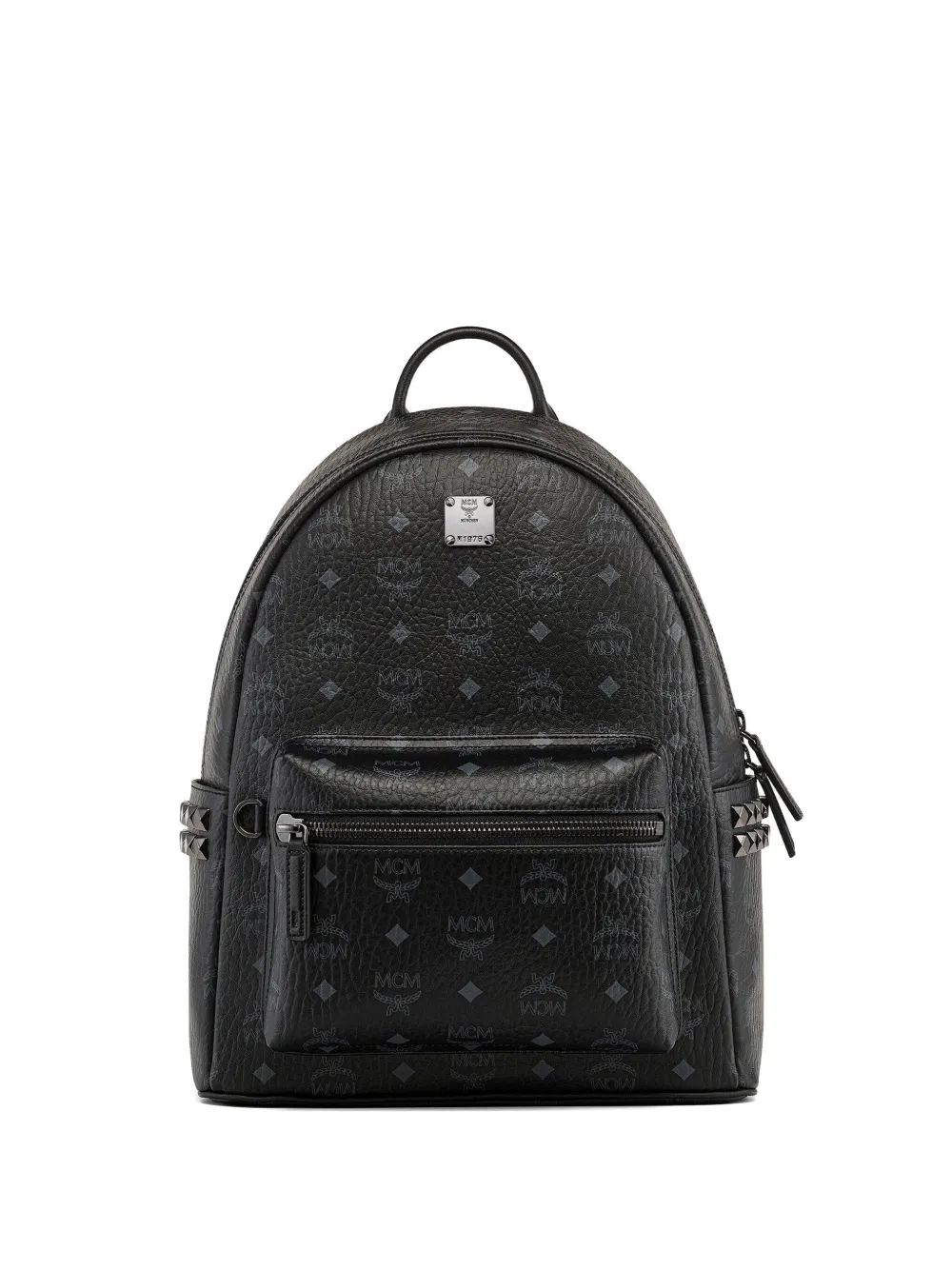 MCM Zaini studded monogram backpack - Nero