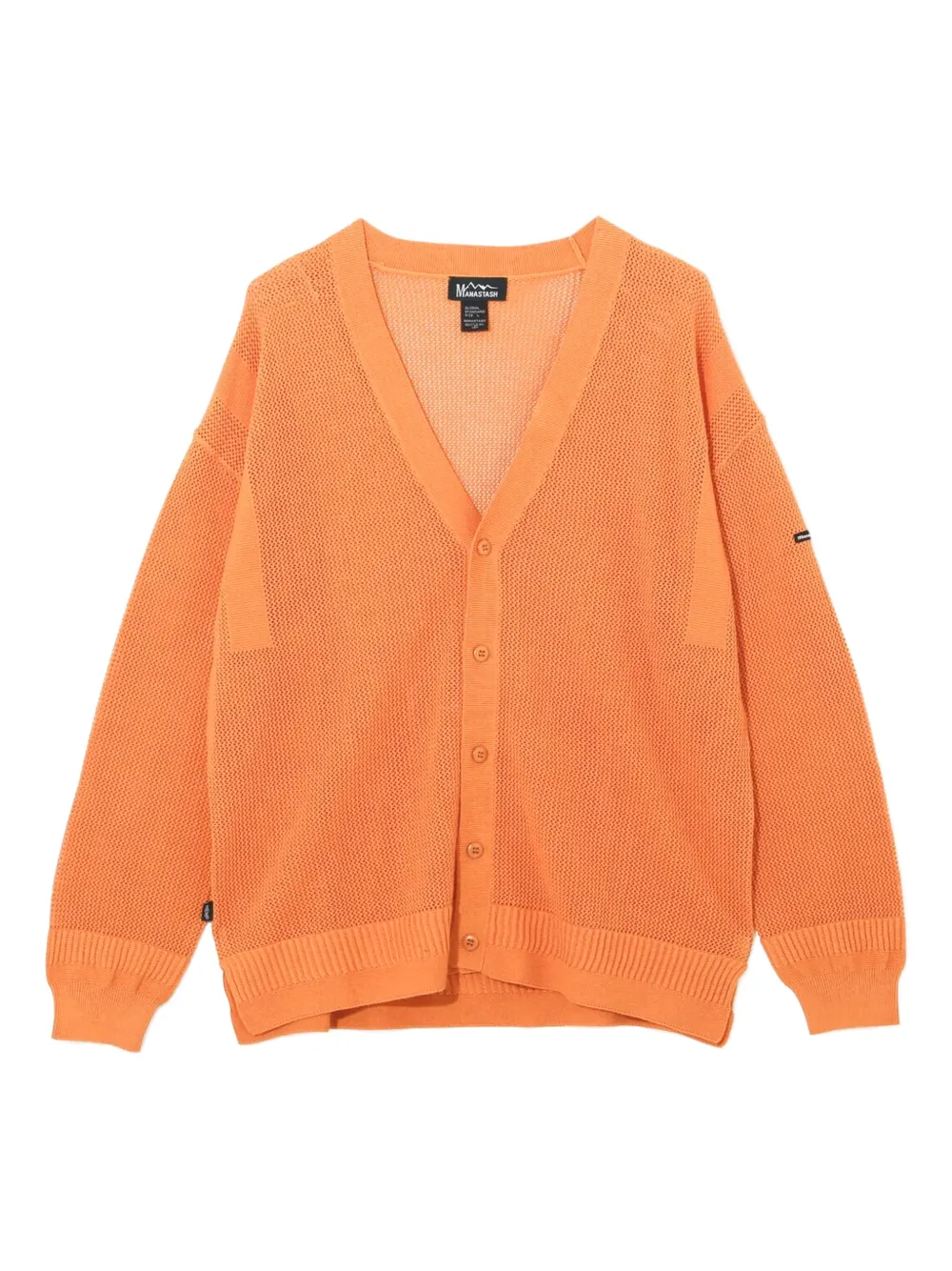 MANASTASH hemp mesh cardigan - Arancione