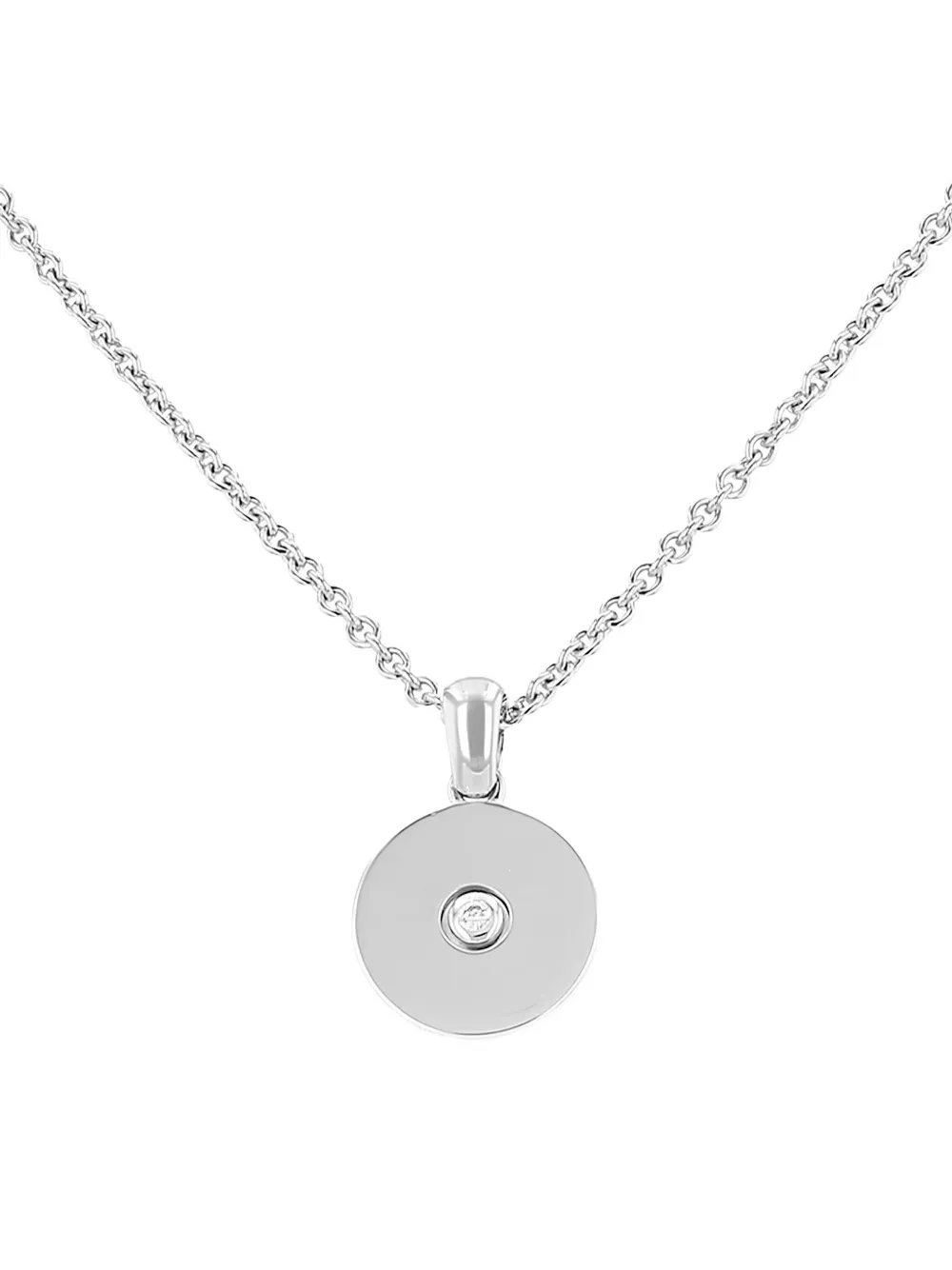 Cartier 2000s 18K white gold diamond pendant necklace - Argento