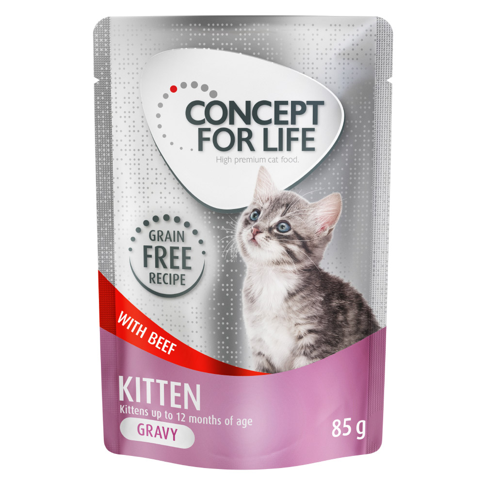 24x85g Kitten viljaton nautaa kastikkeessa Concept for Life