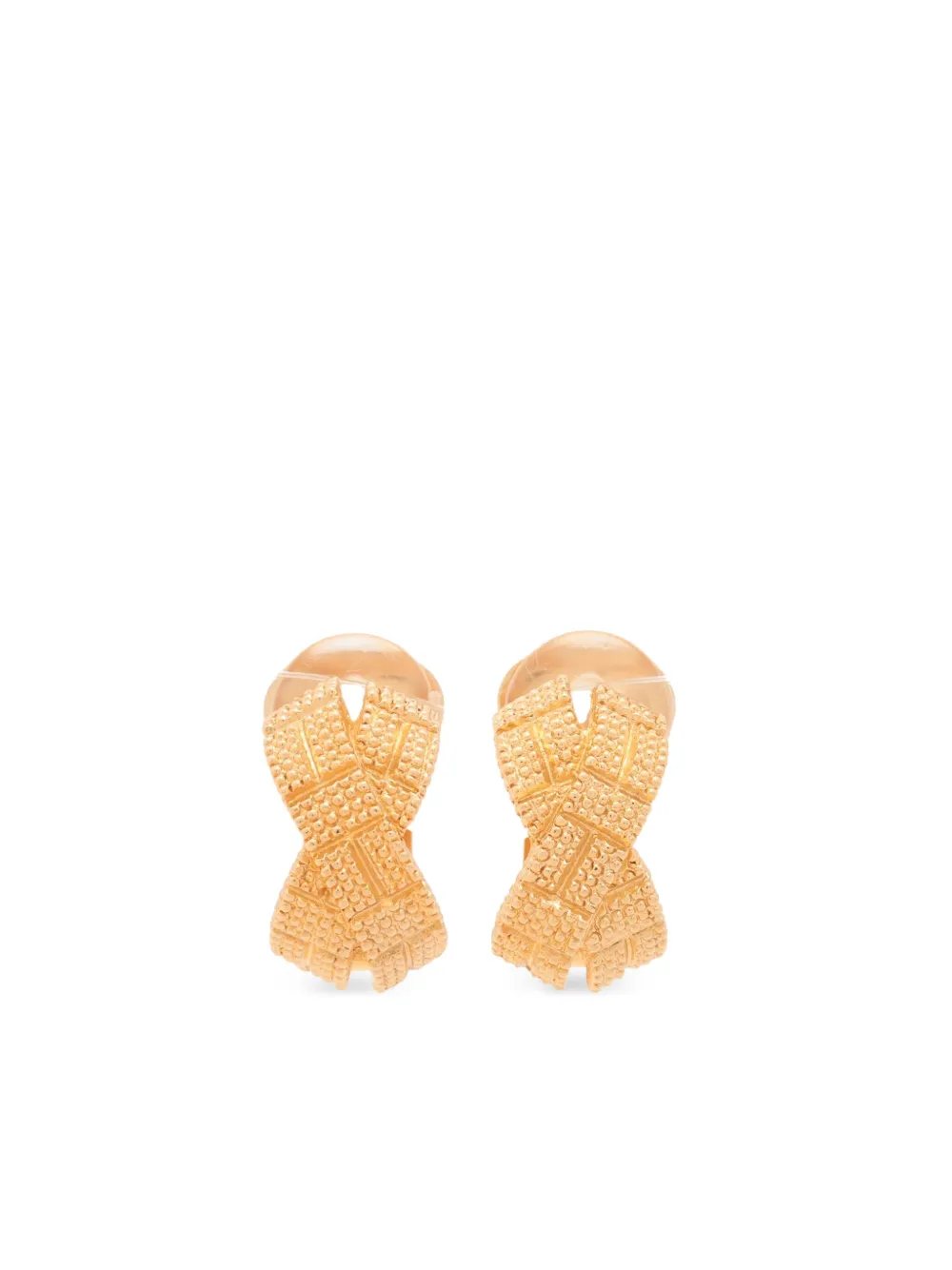 Christian Dior Pre-Owned cross pattern earrings - Oro