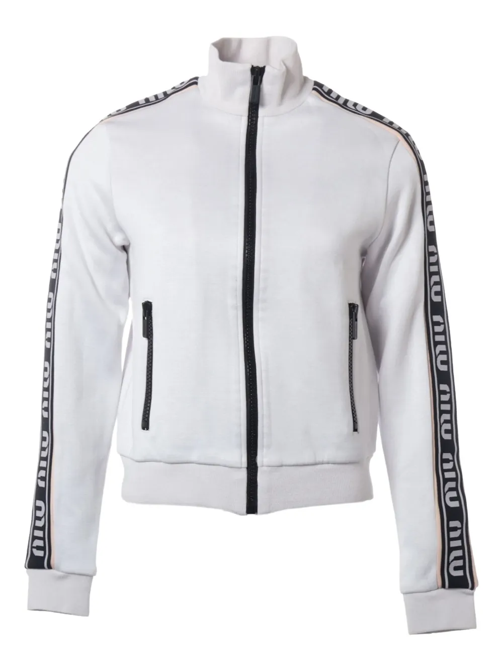 Miu Miu Pre-Owned logo-embellished track top - Bianco