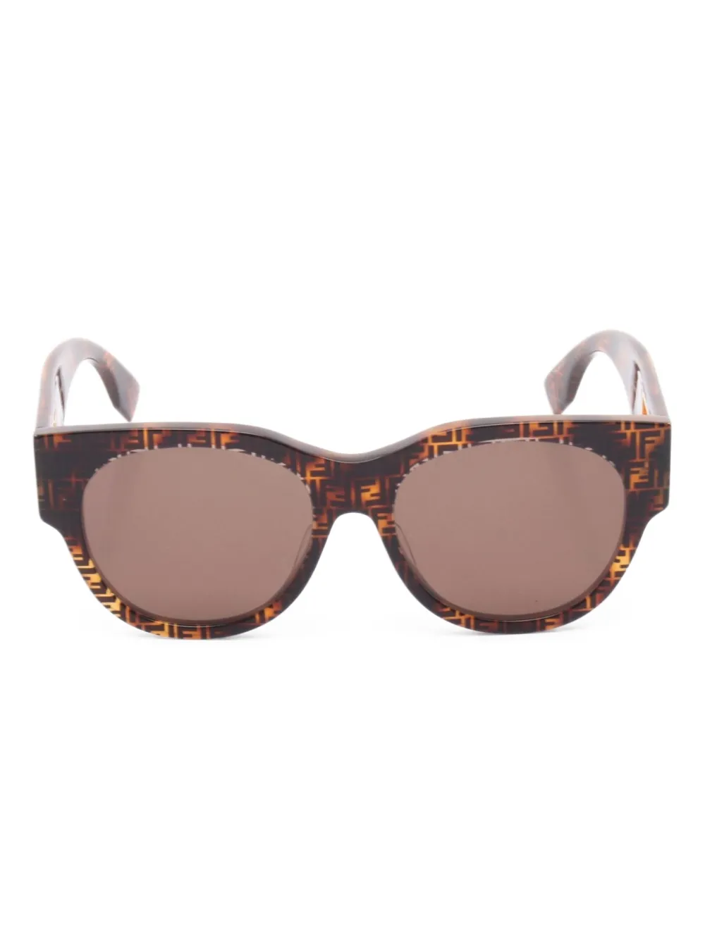 Fendi Pre-Owned 20s FF motif sunglasses - Marrone