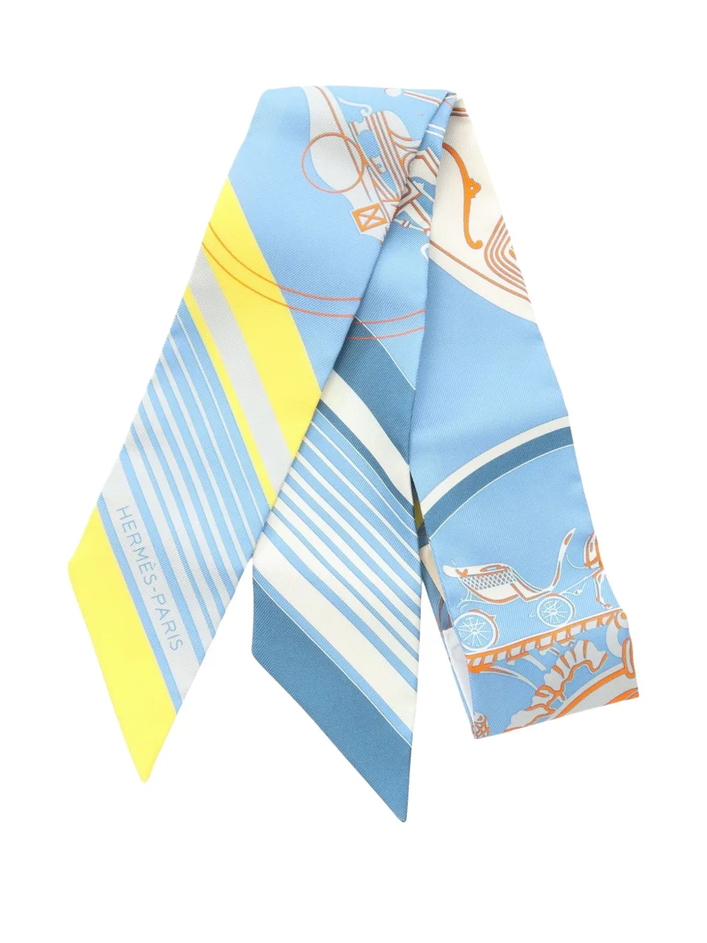 Hermès Pre-Owned 20s Ex-Libris Twilly silk scarves - Blu