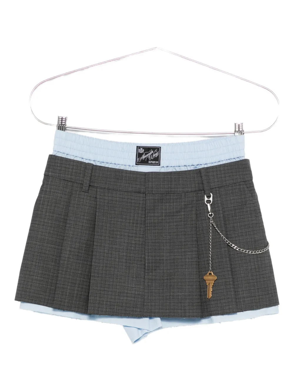 Alexander Wang pleated key-chain shorts - Grigio