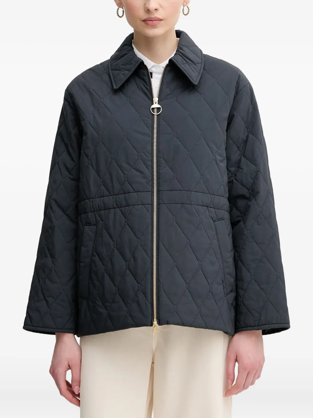 Barbour Clarissa quilted diamond-pattern jacket - Blu