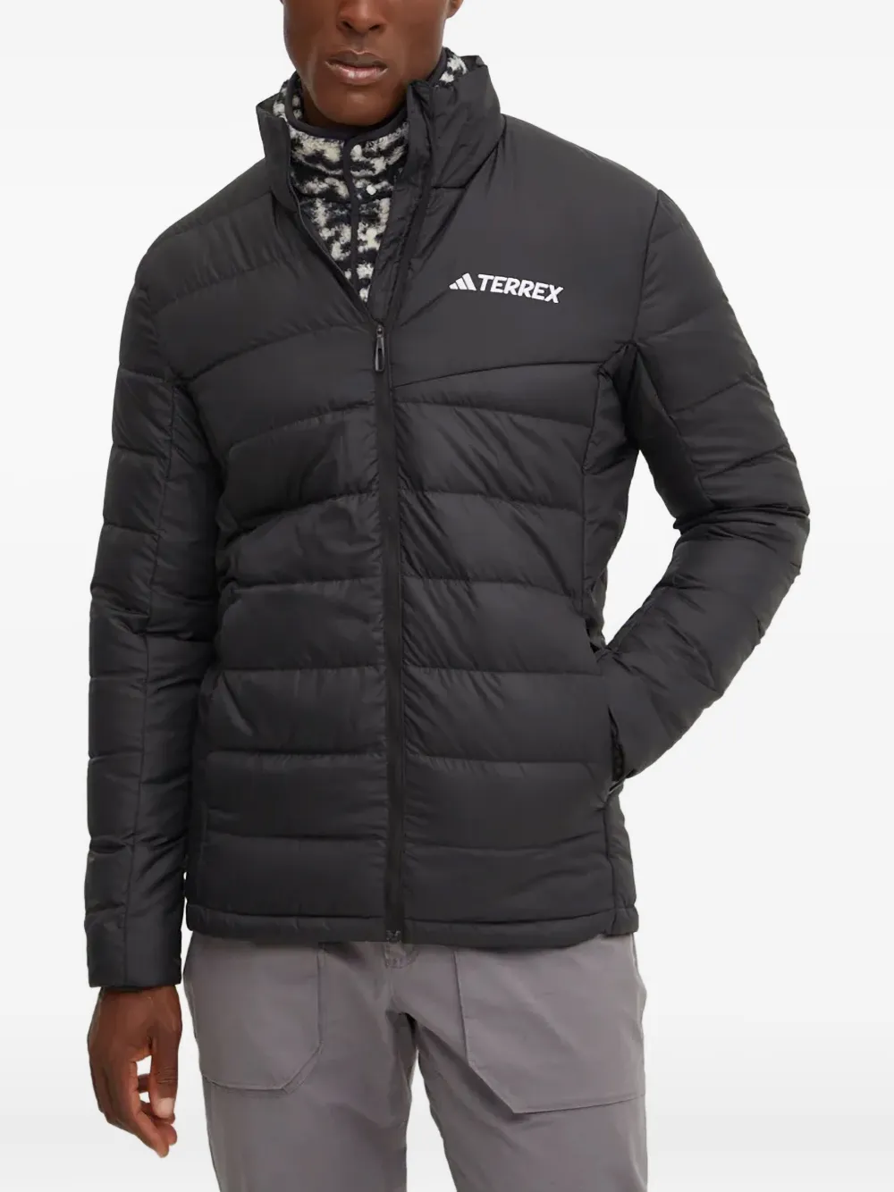 adidas Terrex quilted-panel down jacket - Nero