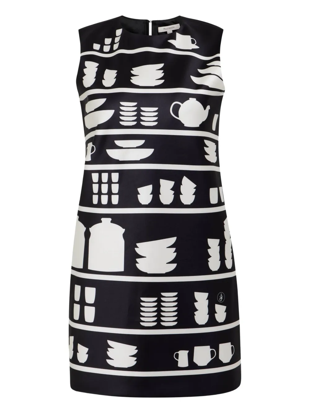 JW Anderson pottery-print mini dress - Nero