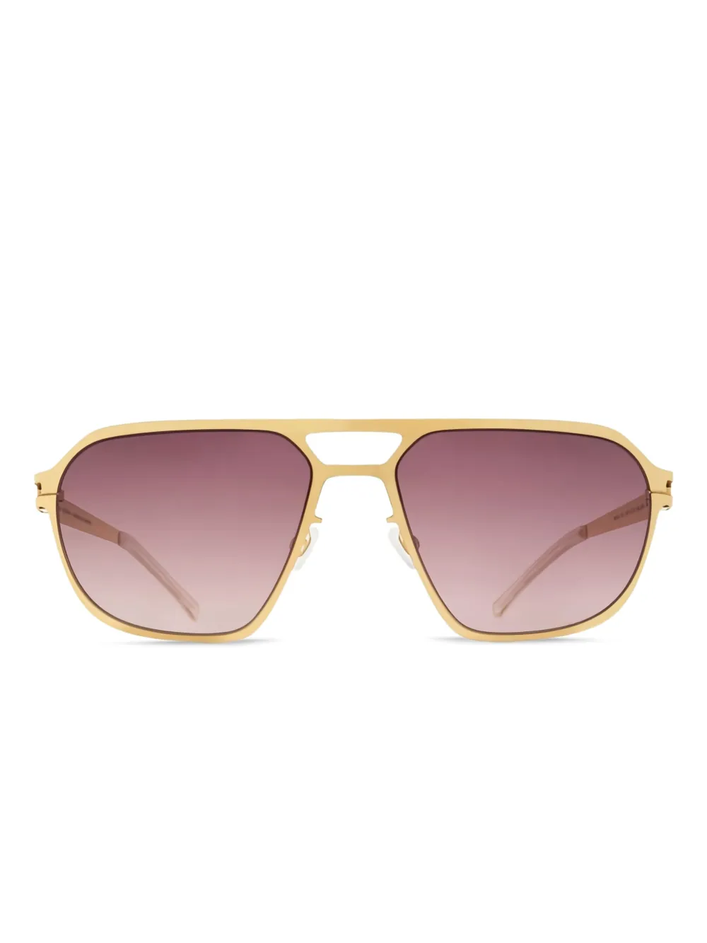 Mykita Sinclair glossy-gold geometric sunglasses - Oro