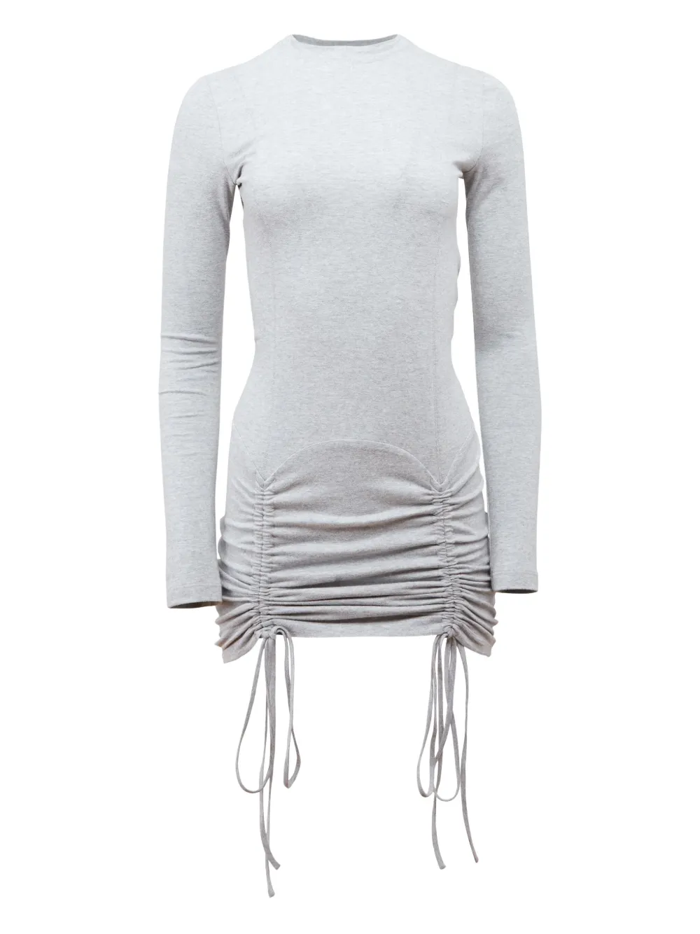 Fleur Du Mal Riley long-sleeve drawstring dress - Grigio