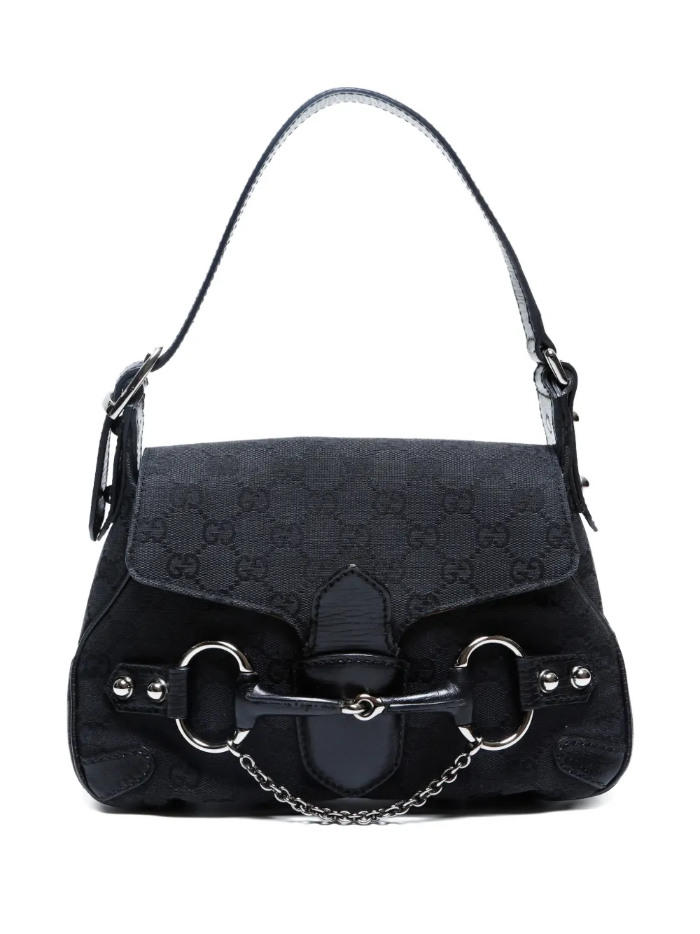 Gucci Pre-Owned 2000-2015 GG Horsebit shoulder bag - Nero