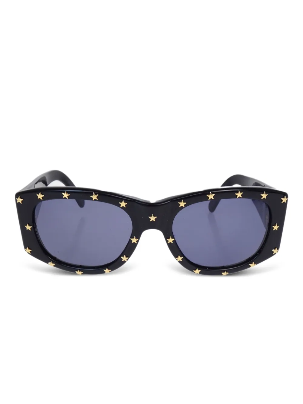 CHANEL Pre-Owned 1990s star-embellished rectangle sunglasses - Nero
