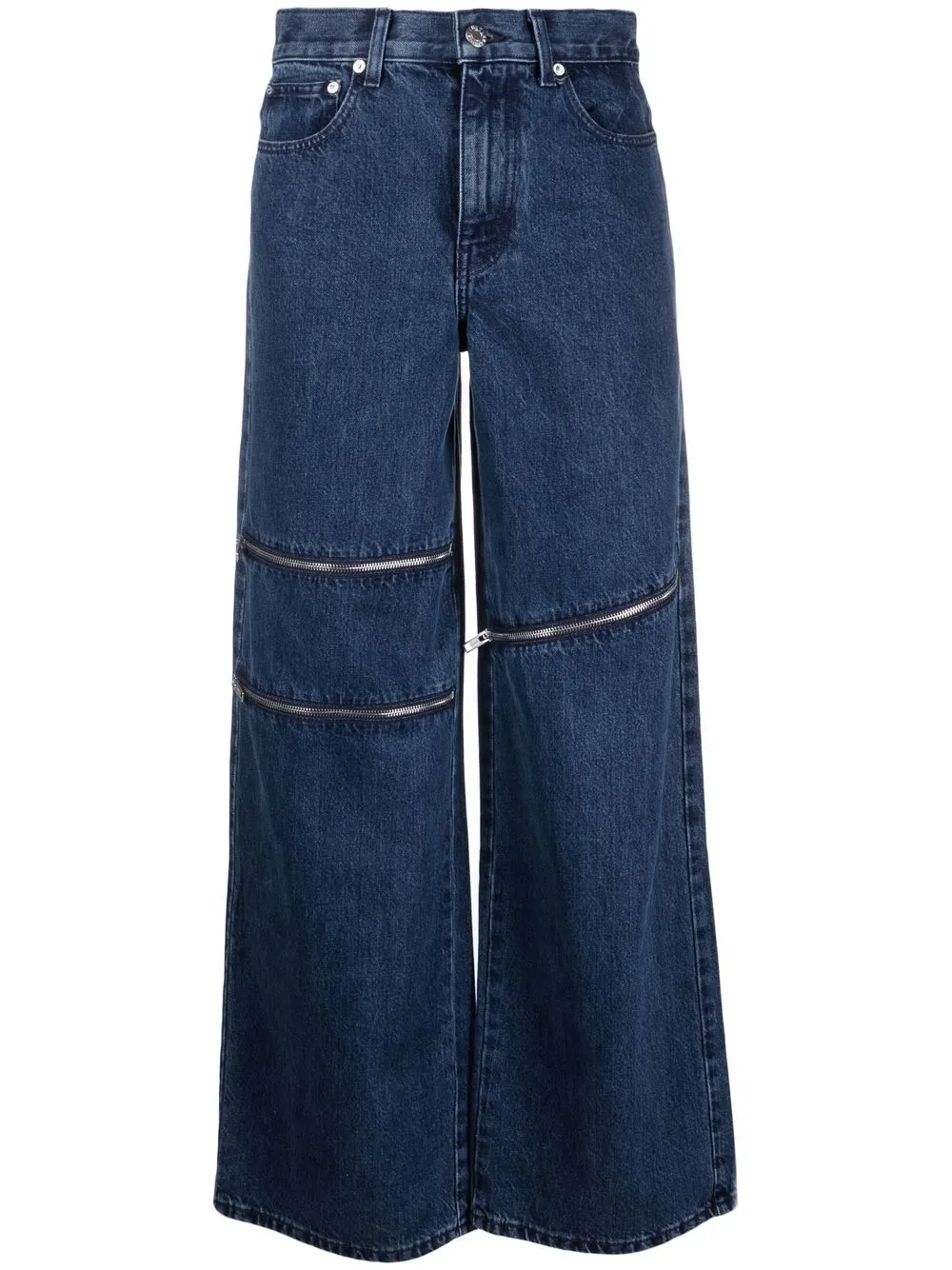 Helmut Lang Jeans con zip - Blu
