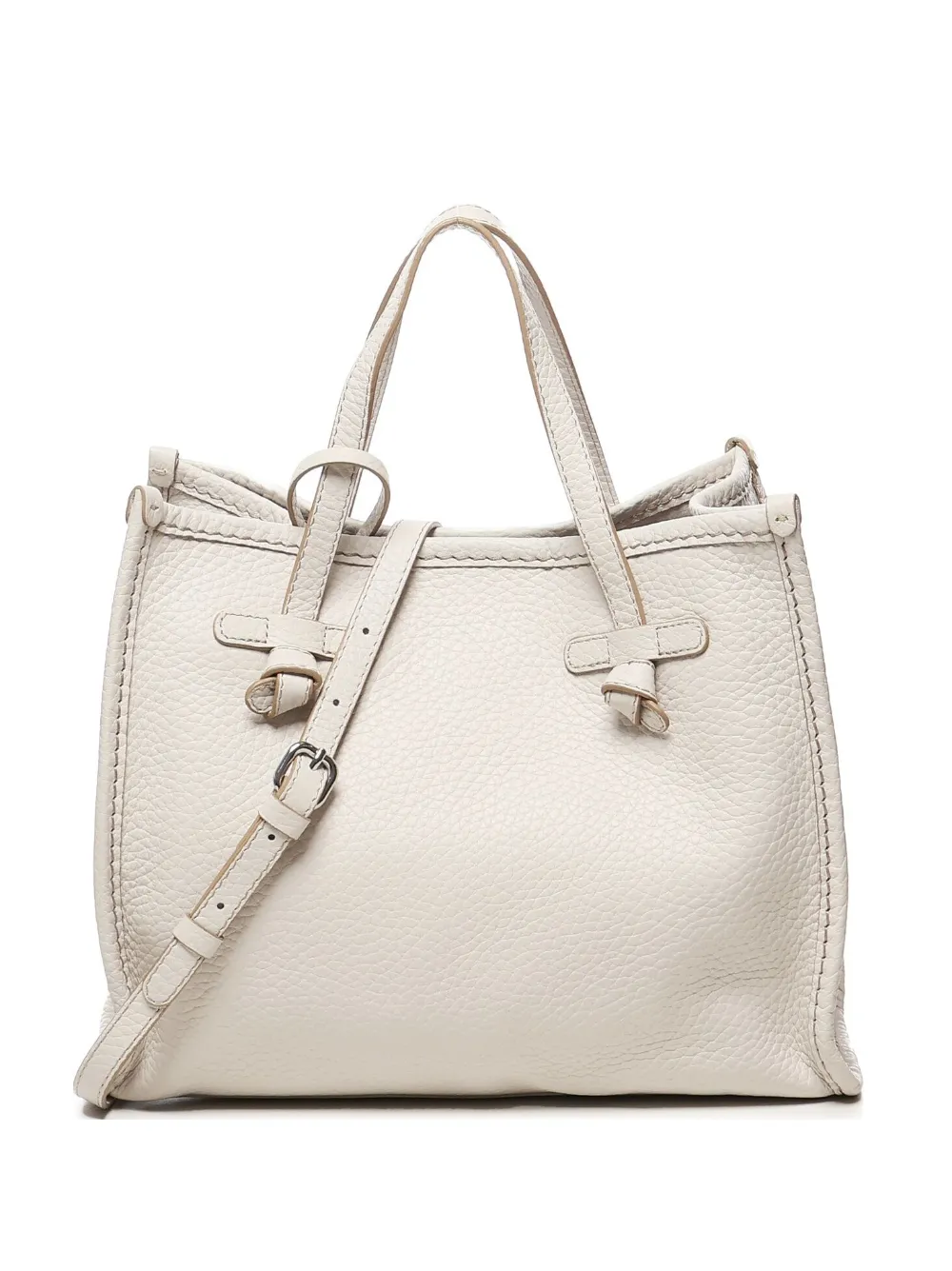 GIANNI CHIARINI Marcella leather tote bag - Toni neutri