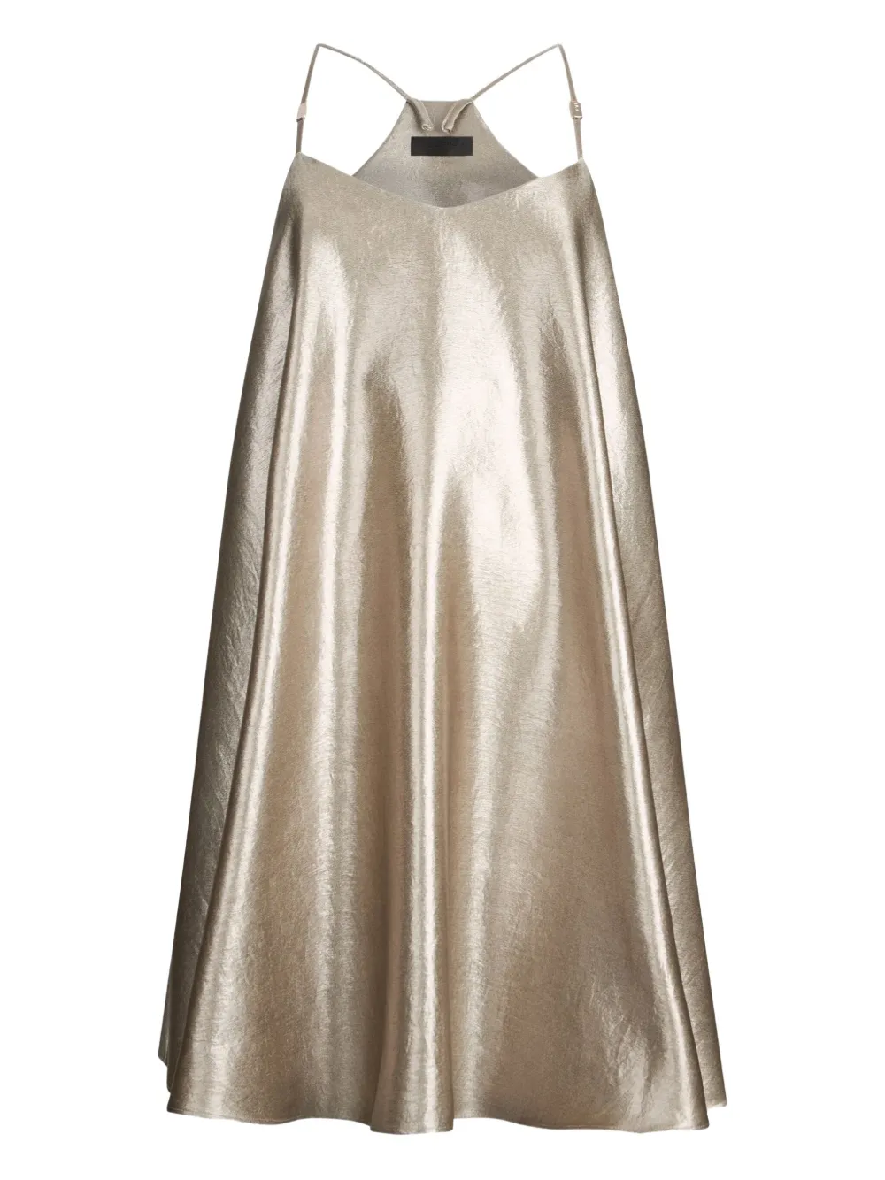 LIU JO Laminated crepe dress - Oro