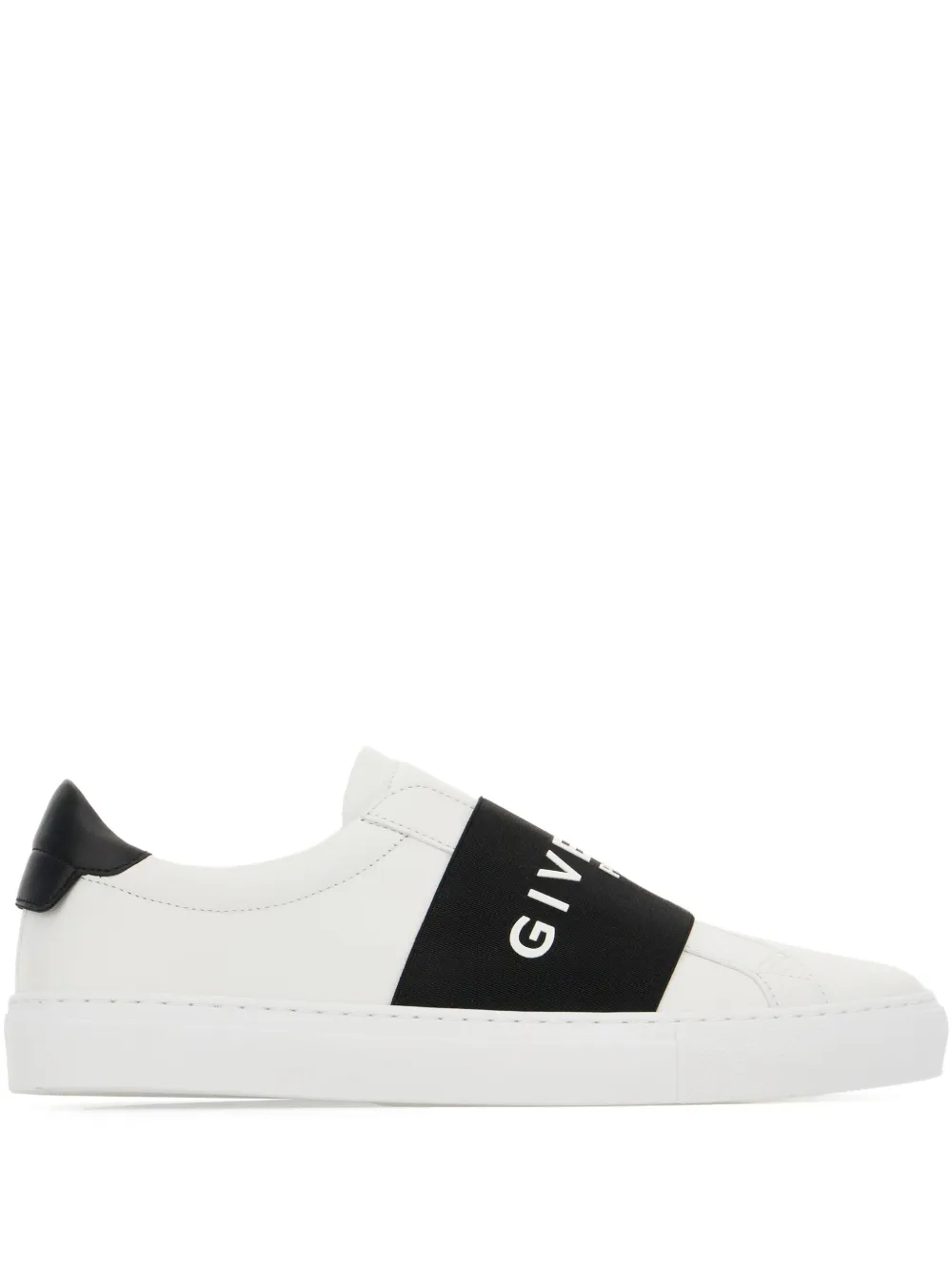 Givenchy strap-detail leather sneakers - Bianco