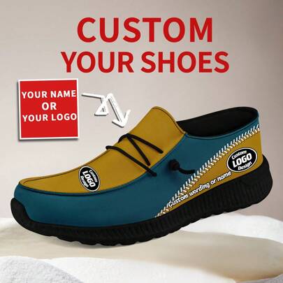 1 Paio di Scarpe Loafer Personalizzate con Nome della Squadra di Baseball di Jacksonville, Scarpe Loafer con Nome Personalizzato, Loafer con Suola Spe