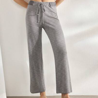 Pantaloni a righe larghi e comodi in cotone, pantalone abbigliamento intimo da donna
